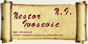 Nestor Ivošević vizit kartica